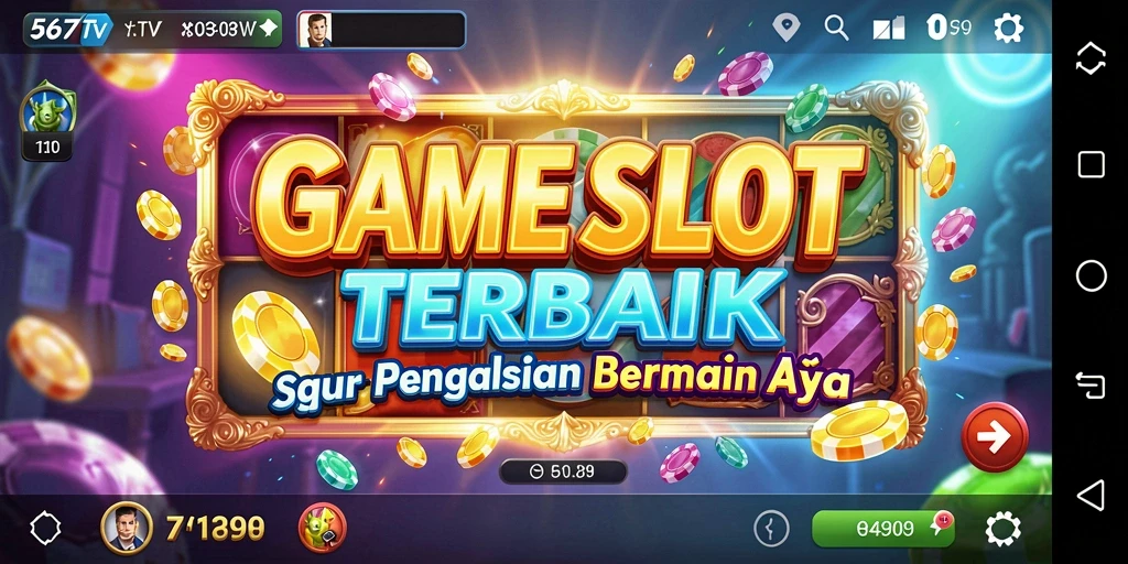 Tampilan gameplay berwarna-warni dari 567TV dengan mesin Slot menarik.