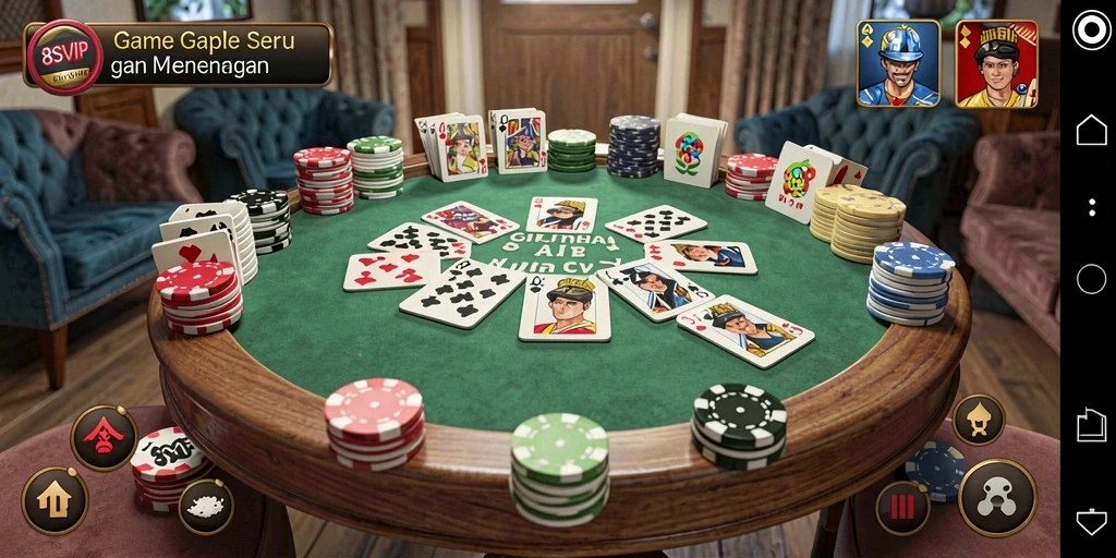 Tampilan gameplay Gaple yang menarik dan interaktif.