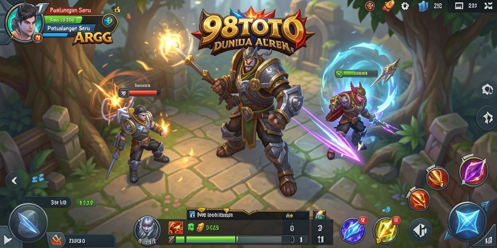 Tangkapan layar gameplay <strong>98TOTO</strong> menunjukkan pertarungan seru dan dunia yang menakjubkan.