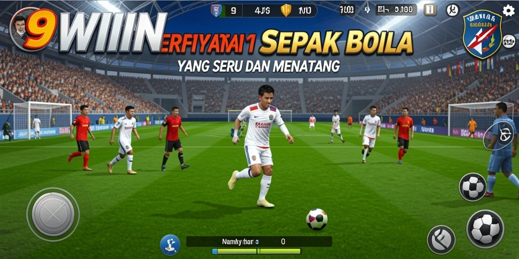 Tampilan gameplay sepak bola yang mendebarkan di 9WIN.