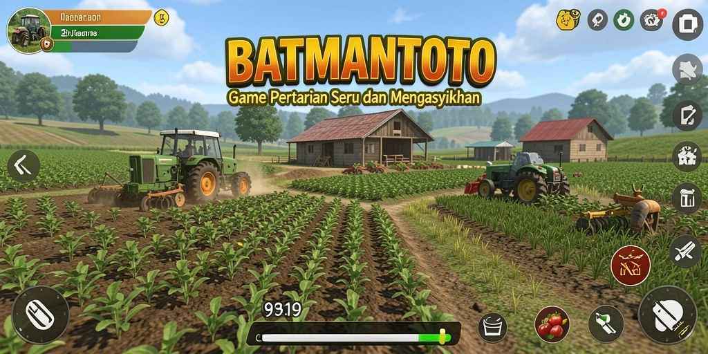 Tangkapan layar permainan <strong>BATMANTOTO</strong> menunjukkan aktivitas bertani yang menarik dan imersif.