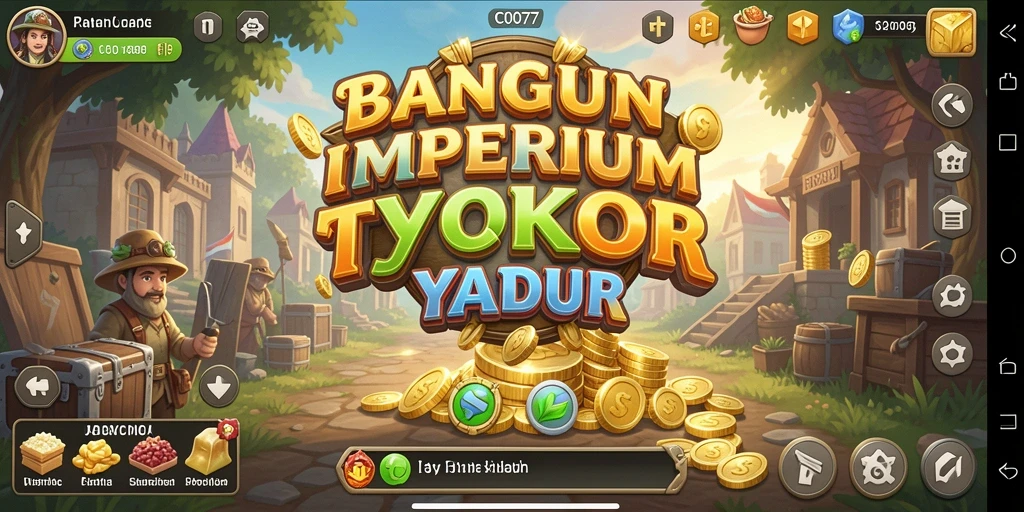 Tampilan gameplay C0077 menunjukkan strategi dan pengelolaan bisnis yang seru.