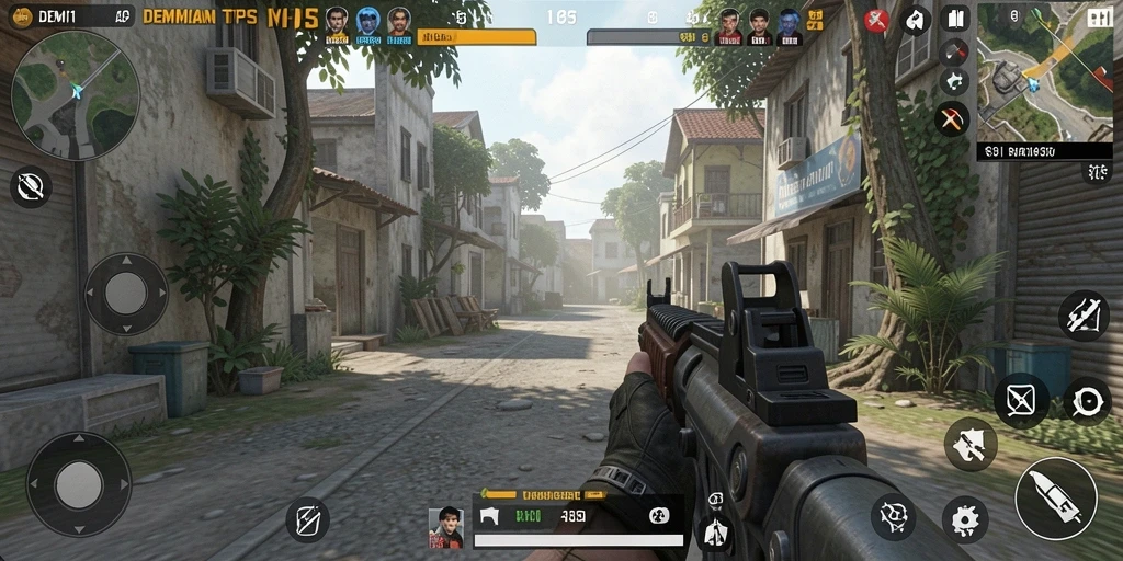 Tampilan gameplay mendebarkan di DEMI11 dengan aksi TPS seru.