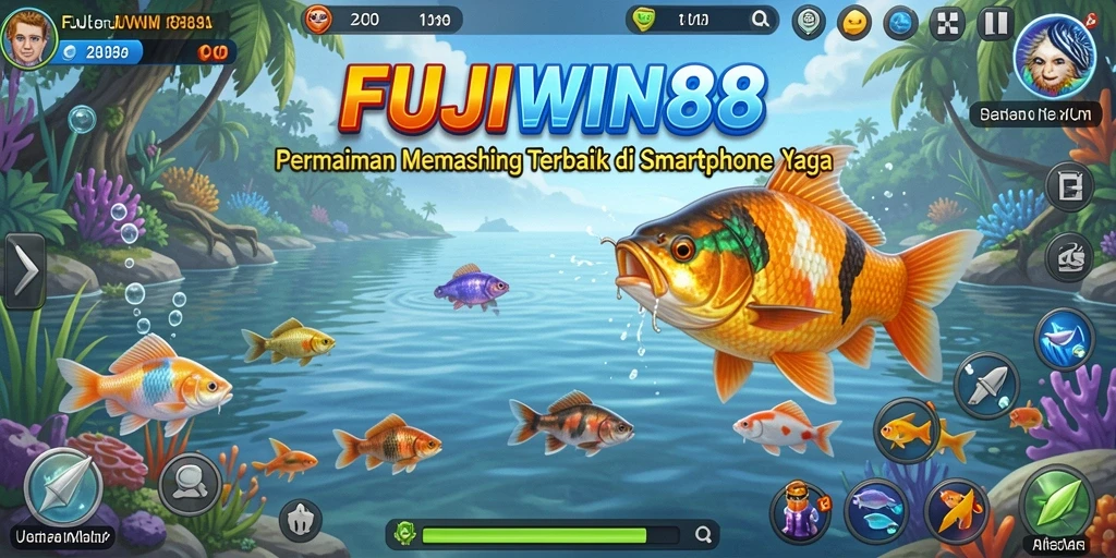 Gameplay menarik dengan aksi memancing yang seru dan mendebarkan.