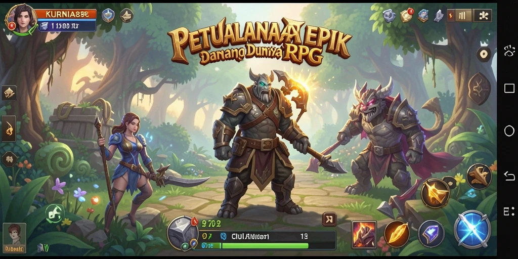 Screenshot gameplay KURNIA898 yang menampilkan pertempuran epik dan karakter menarik.