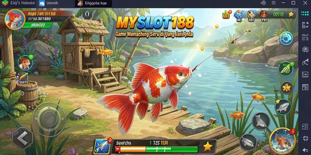 Tampilan gameplay seru saat menangkap ikan di MYSLOT188.