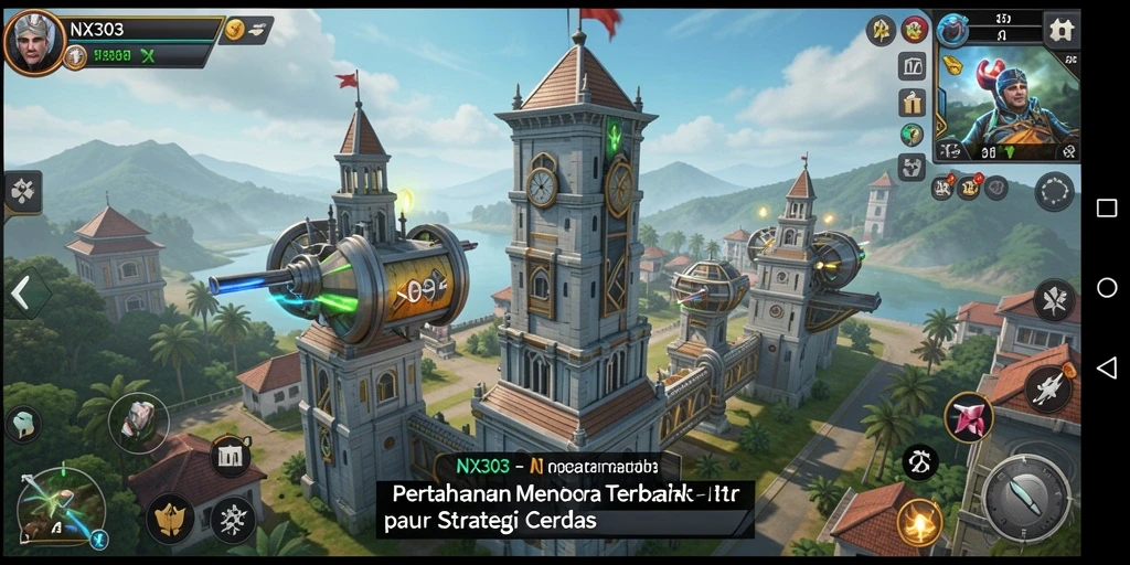 Tampilan gameplay menawan dari Tower Defense NX303 yang penuh aksi.