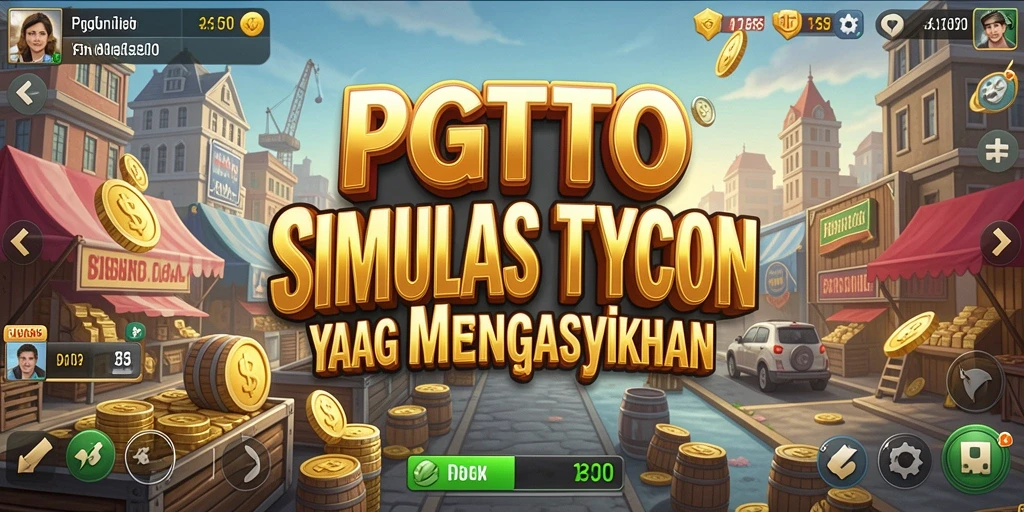 Screenshot gameplay PGTOTO menampilkan manajemen bisnis yang seru.