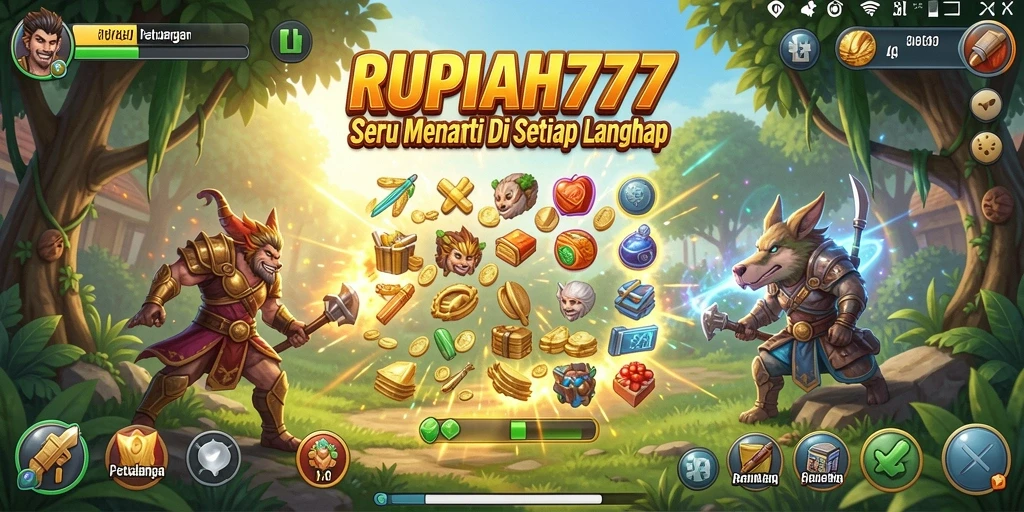 Screenshot utama RUPIAH777 menunjukkan aksi petualangan seru.