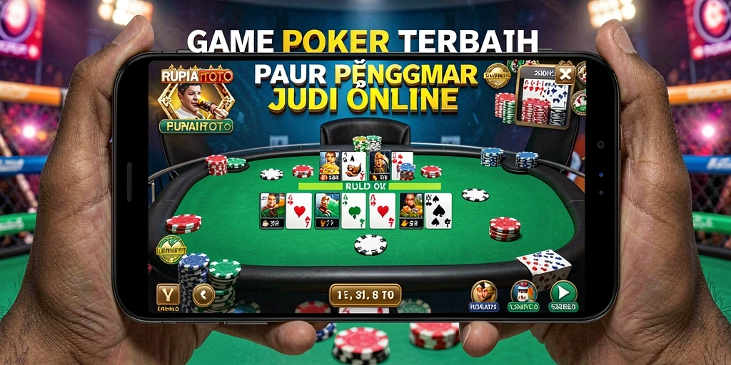 Tampilan gameplay poker di RUPIAHTOTO yang seru dan interaktif.
