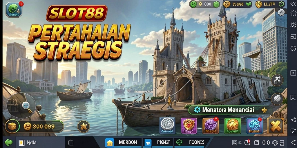 Screenshot gameplay menara strategis di SLOT88.