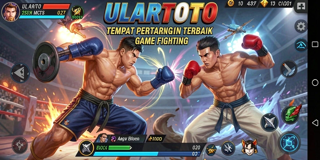 Screenshot ULARTOTO menampilkan karakter bertarung dengan grafik yang memukau.