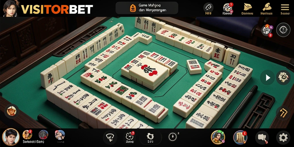 Tampilan gameplay <strong>VISITORBET</strong> yang menarik dalam memainkan Mahjong.