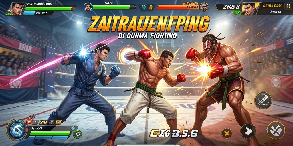Tangkapan layar dari gameplay ZK6 yang penuh aksi Fighting.